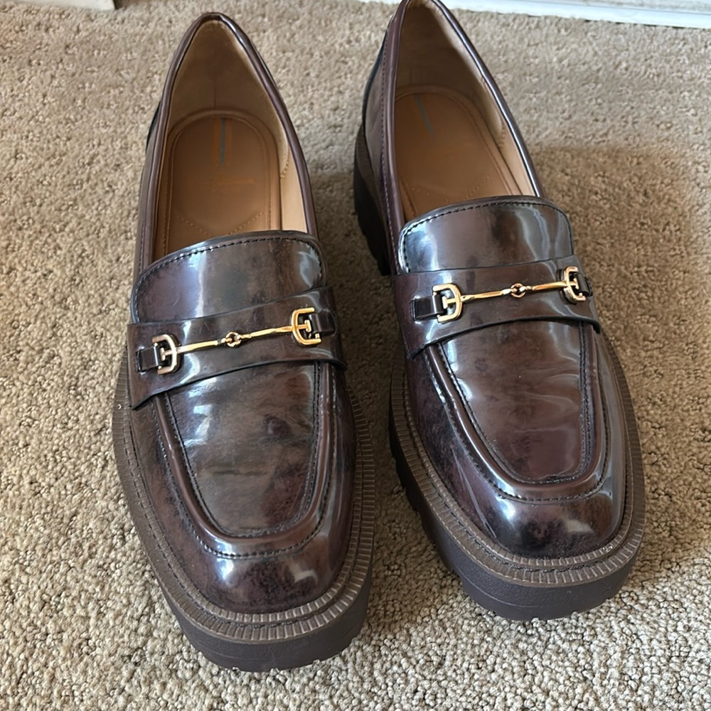Sam Edelman Laura Platform Loafer in chestnut - used 3 times